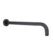 Кронштейн для верхнього душу Qtap Trubice 370 мм округлий QTTRU120BLM45927 Black Matt