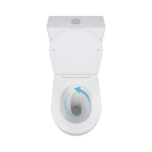 Унітаз-компакт Qtap Robin Ultra Quiet безободковий з сидінням Soft-close QT13226089AW