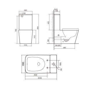 Унітаз підлоговий Qtap Tern Ultra Quiet безобідковий з сидінням Soft-Close QT17226003AW White