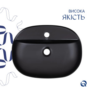Раковина-чаша Qtap Scorpio 500x380x120 Matt black QT146533MB