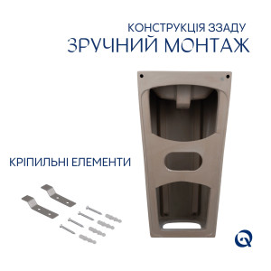 Раковина для підлоги моноблок Qtap Tern 440х380х830mm White QT1711G302WN
