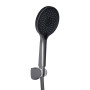 Змішувач для ванни Qtap Vlasta New (з душовим гарнітуром) QTVLA259GMB45643 Gunmetal Black PVD