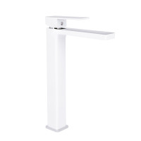 Змішувач для раковини Qtap Gemini високий QTGEM269CRW45679 Chrome/White