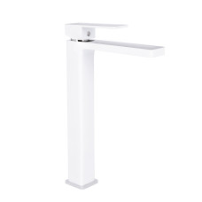 Змішувач для раковини Qtap Gemini високий QTGEM269CRW45679 Chrome/White