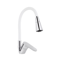 Змішувач для кухні Lidz Tani 008F3 з гнучким виливом (k40) LDTAN008F3WCR37037 Chrome/White
