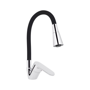 Змішувач для кухні Lidz Tani 008F3 з гнучким виливом (k40) LDTAN008F3BCR39484 Chrome/Black