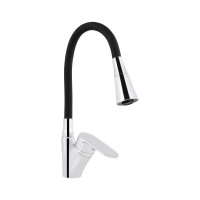 Змішувач для кухні Lidz Tani 007F3 з гнучким виливом (k40) LDTAN007F3BCR37649 Chrome/Black