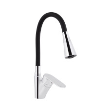 Змішувач для кухні Lidz Tani 007F3 з гнучким виливом (k40) LDTAN007F3BCR37649 Chrome/Black