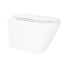 Унітаз підвісний Qtap Swan безобідковий з сідінням Soft-close QT16335180W