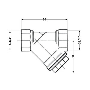 Фильтр косой Icma №50 грубой очистки 1 1/4"ВВ латунный 83050AG05