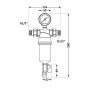 Фильтр самопромывной Thermo Alliance Standart 1/2" тонкой очистки, пластиковая колба TAS128W15