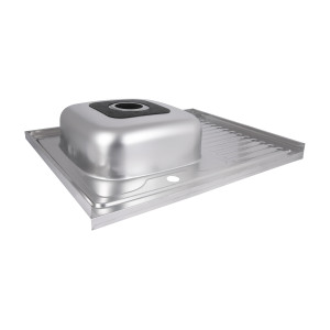 Кухонна мийка Brinex 6080-L 0,6 мм Satin (BRIN6080LSAT06)