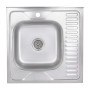 Кухонна мийка Brinex 6060-L 0,6 мм Satin (BRIN6060LSAT06)