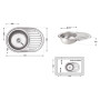Кухонная мойка Brinex 7750 0,8 мм Satin (BRIN7750SAT08)