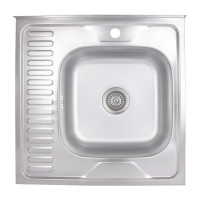 Кухонная мойка Brinex 6060-R 0,6 мм Satin (BRIN6060RSAT06)