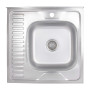 Кухонна мийка Brinex 6060-R 0,6 мм Satin (BRIN6060RSAT06)