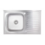 Кухонна мийка Brinex 5080-L 0,6 мм Satin (BRIN5080LSAT06)