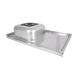 Кухонна мийка Brinex 5080-L 0,6 мм Satin (BRIN5080LSAT06)