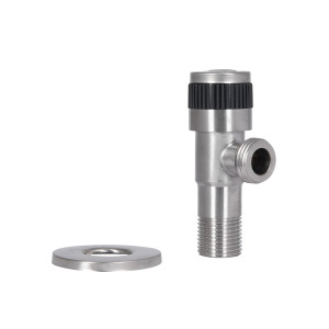 Кран угловой Thermo Alliance Standart 1/2"НН нерж., с керам. буксой TAS345W1515SS