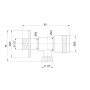 Кран угловой Thermo Alliance Standart 1/2"НН нерж., с керам. буксой TAS347W1515SS
