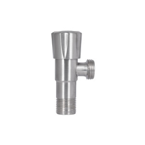 Кран угловой Thermo Alliance Standart 1/2"НН нерж., с керам. буксой TAS347W1515SS