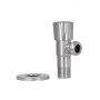Кран угловой Thermo Alliance Standart 1/2"НН нерж., с керам. буксой TAS347W1515SS