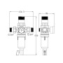 Фильтр самопромывной Thermo Alliance Forte 3/4" с редуктором для горячей воды SF128W20H