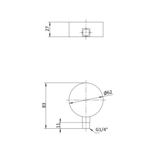 Манометр глицериновый Thermo Alliance Forte d63 мм, 1/4"Н с задним подключением (латунь) 0–10 бар TAF171G10B