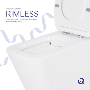 Унитаз-компакт Qtap Crow Eco безободковый с сиденьем Soft-close QTCRO27W48750