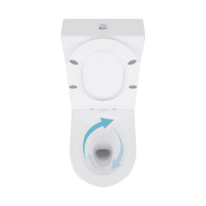 Унитаз напольный Qtap Swan Eco Ultra Quiet с сидением Soft-close 640x360x835 мм QTSWA27W48748 White