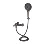 Змішувач для ванни Qtap Slavonice (з душовим гарнітуром) QTSLV259GMB48035 Gunmetal Black PVD