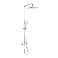 Душова система універсальна Qtap Presto на три споживача (з виливом) QTPRE111CRW45580 Chrome/White