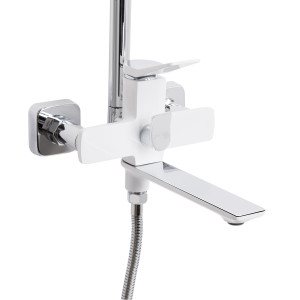 Душова система універсальна Qtap Presto на три споживача (з виливом) QTPRE111CRW45580 Chrome/White