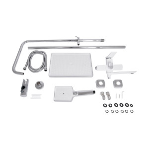 Душова система універсальна Qtap Presto на три споживача (з виливом) QTPRE111CRW45580 Chrome/White
