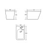 Биде подвесное Qtap Tern 520x350x330 мм, Anthracite QT17551303GAN