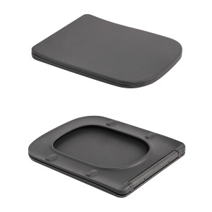 Унитаз подвесной Tern Ultra Quiet 490×365×325 мм, Anthracite, с сиденьем Slim Duroplast / Soft-close / Quick Release QT17332303ASAN Qtap