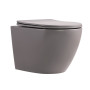 Унитаз подвесной Robin Ultra Quiet 490×365×325 мм, Stone Grey, с сиденьем Slim Duroplast / Soft-close / Quick Release QT13332381АSSG Qtap
