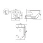 Унитаз подвесной Robin Ultra Quiet 490×365×325 мм, Stone Grey, с сиденьем Slim Duroplast / Soft-close / Quick Release QT13332381АSSG Qtap