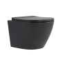 Унитаз подвесной Robin Ultra Quiet 490×365×325 мм, Anthracite, с сиденьем Slim Duroplast / Soft-close / Quick Release QT13332381АSAN Qtap