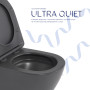 Унитаз подвесной Robin Ultra Quiet 490×365×325 мм, Anthracite, с сиденьем Slim Duroplast / Soft-close / Quick Release QT13332381АSAN Qtap