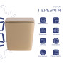 Унитаз подвесной Tern Ultra Quiet 490×365×325 мм, Beige, с сиденьем Slim Duroplast / Soft-close / Quick Release QT17332303ASSB Qtap
