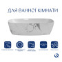 Раковина накладна Qtap Robin 500х380х140 мм, Marble, прямокутна, з донним клапаном QT04116302MR