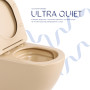 Унитаз подвесной Robin Ultra Quiet 490×365×325 мм, Beige, с сиденьем Slim Duroplast / Soft-close / Quick Release QT13332381АSSB Qtap