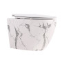 Унитаз подвесной Robin Ultra Quiet 490×365×325 мм, Marble, с сиденьем Slim Duroplast / Soft-close / Quick Release QT13332381АSMR Qtap