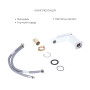 Акційний набір Qtap: Змішувач для раковини QTGEM270CRW45675 Chrome/White + Змішувач для ванни (з душовим гарнітуром) QTGEM259CRW45683 Chrome/White