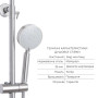 Акційний набір: Lidz Aria 0011F Змішувач для раковини (k35) Nickel + Lidz Aria 1120 Душова стійка універсальна на два споживача Nickel