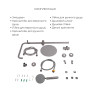 Акційний набір: Lidz Aria 0011F Змішувач для раковини (k35) Nickel + Lidz Aria 1120 Душова стійка універсальна на два споживача Nickel