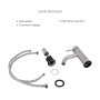 Акційний набір: Lidz Aria 0011F Змішувач для раковини (k35) Nickel + Lidz Aria 1120 Душова стійка універсальна на два споживача Nickel