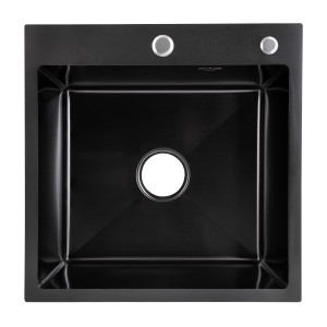 Lidz Handmade H5050HB Мойка для кухни интегрированная Decor Black PVD Honeycomb 2,5/0,5 мм LDH5050BDECPVD48369