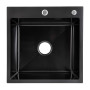 Lidz Handmade H5050HB Мойка для кухни интегрированная Decor Black PVD Honeycomb 2,5/0,5 мм LDH5050BDECPVD48369